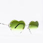 LUXURY GLASSES | HEART SHAPED GREEN TINT