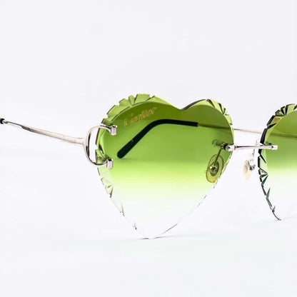 LUXURY GLASSES | HEART SHAPED GREEN TINT